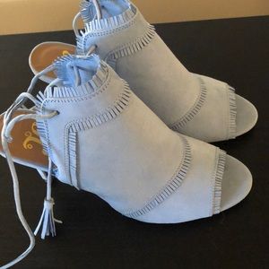 Powder blue bootie